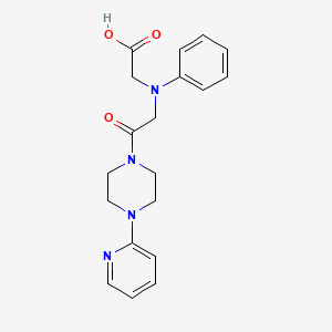 [[2-Oxo-2-(4-pyridin-2-ylpiperazin-1-yl)ethyl]-(phenyl)amino]acetic acid