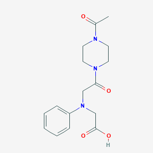 molecular formula C16H21N3O4 B3084246 [[2-(4-Acetylpiperazin-1-yl)-2-oxoethyl](phenyl)-amino]acetic acid CAS No. 1142211-64-0