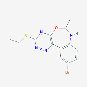 molecular formula C13H13BrN4OS B308426 10-Bromo-6-methyl-6,7-dihydro[1,2,4]triazino[5,6-d][3,1]benzoxazepin-3-yl ethyl sulfide 