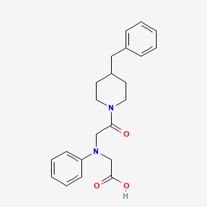 molecular formula C22H26N2O3 B3084261 [[2-(4-Benzylpiperidin-1-yl)-2-oxoethyl](phenyl)-amino]acetic acid CAS No. 1142211-81-1