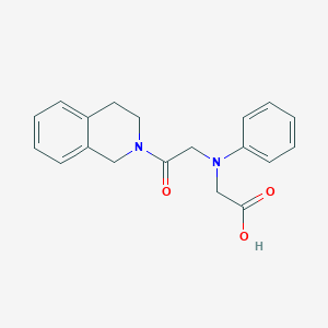 molecular formula C19H20N2O3 B3084265 [[2-(3,4-Dihydroisoquinolin-2(1H)-yl)-2-oxoethyl]-(phenyl)amino]acetic acid CAS No. 1142211-87-7