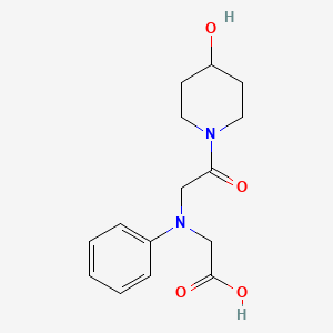 molecular formula C15H20N2O4 B3084268 [[2-(4-Hydroxypiperidin-1-yl)-2-oxoethyl](phenyl)-amino]acetic acid CAS No. 1142211-90-2
