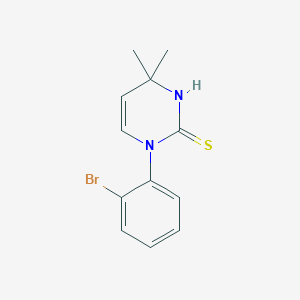 molecular formula C12H13BrN2S B3084286 1-(2-Bromophenyl)-4,4-dimethyl-1,4-dihydropyrimidine-2-thiol CAS No. 1142212-09-6