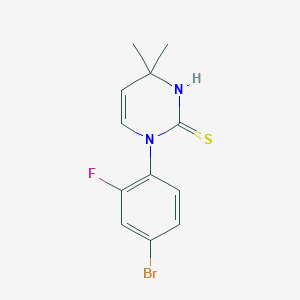1-(4-Bromo-2-fluorophenyl)-4,4-dimethyl-1,4-dihydropyrimidine-2-thiol