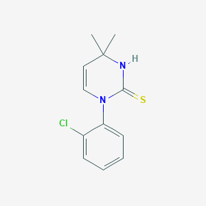 molecular formula C12H13ClN2S B3084301 1-(2-Chlorophenyl)-4,4-dimethyl-1,4-dihydropyrimidine-2-thiol CAS No. 1142212-16-5