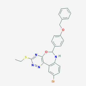 6-[4-(Benzyloxy)phenyl]-10-bromo-3-(ethylsulfanyl)-6,7-dihydro[1,2,4]triazino[5,6-d][3,1]benzoxazepine