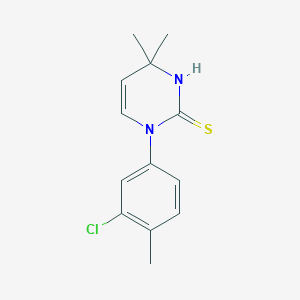 1-(3-Chloro-4-methylphenyl)-4,4-dimethyl-1,4-dihydropyrimidine-2-thiol