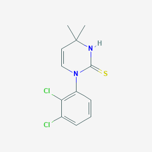 molecular formula C12H12Cl2N2S B3084335 1-(2,3-Dichlorophenyl)-4,4-dimethyl-1,4-dihydropyrimidine-2-thiol CAS No. 1142212-29-0