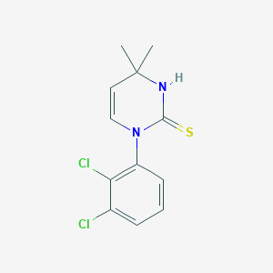 molecular formula C12H12Cl2N2S B3084335 1-(2,3-二氯苯基)-4,4-二甲基-1,4-二氢嘧啶-2-硫醇 CAS No. 1142212-29-0