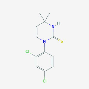 molecular formula C12H12Cl2N2S B3084337 1-(2,4-二氯苯基)-4,4-二甲基-1,4-二氢嘧啶-2-硫醇 CAS No. 1142212-30-3