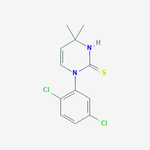 molecular formula C12H12Cl2N2S B3084345 1-(2,5-二氯苯基)-4,4-二甲基-1,4-二氢嘧啶-2-硫醇 CAS No. 1142212-32-5