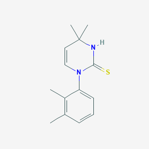 molecular formula C14H18N2S B3084353 1-(2,3-Dimethylphenyl)-4,4-dimethyl-1,4-dihydropyrimidine-2-thiol CAS No. 1142212-38-1