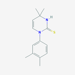 1-(3,4-Dimethylphenyl)-4,4-dimethyl-1,4-dihydropyrimidine-2-thiol