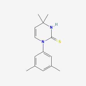 molecular formula C14H18N2S B3084366 1-(3,5-Dimethylphenyl)-4,4-dimethyl-1,4-dihydropyrimidine-2-thiol CAS No. 1142212-45-0