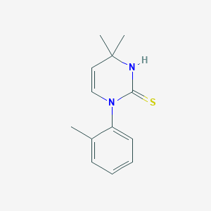 molecular formula C13H16N2S B3084378 4,4-Dimethyl-1-(2-methylphenyl)-1,4-dihydropyrimidine-2-thiol CAS No. 1142212-49-4