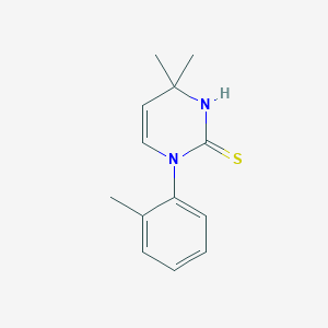 molecular formula C13H16N2S B3084378 4,4-二甲基-1-(2-甲基苯基)-1,4-二氢嘧啶-2-硫醇 CAS No. 1142212-49-4