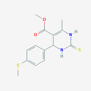 molecular formula C14H16N2O2S2 B308438 Methyl 6-methyl-4-[4-(methylsulfanyl)phenyl]-2-thioxo-1,2,3,4-tetrahydro-5-pyrimidinecarboxylate 