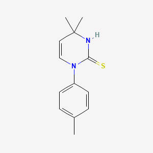 molecular formula C13H16N2S B3084386 4,4-Dimethyl-1-(4-methylphenyl)-1,4-dihydropyrimidine-2-thiol CAS No. 1142212-52-9