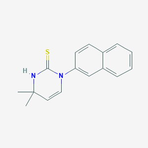 molecular formula C16H16N2S B3084422 4,4-Dimethyl-1-(2-naphthyl)-1,4-dihydropyrimidine-2-thiol CAS No. 1142212-67-6