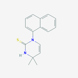 molecular formula C16H16N2S B3084430 4,4-Dimethyl-1-(1-naphthyl)-1,4-dihydropyrimidine-2-thiol CAS No. 1142212-68-7