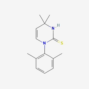 molecular formula C14H18N2S B3084454 1-(2,6-Dimethylphenyl)-4,4-dimethyl-1,4-dihydropyrimidine-2-thiol CAS No. 1142212-76-7