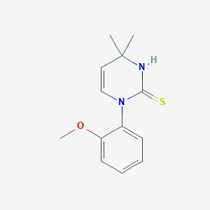 molecular formula C13H16N2OS B3084460 1-(2-Methoxyphenyl)-4,4-dimethyl-1,4-dihydropyrimidine-2-thiol CAS No. 1142212-77-8