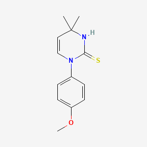 molecular formula C13H16N2OS B3084466 1-(4-甲氧基苯基)-4,4-二甲基-1,4-二氢嘧啶-2-硫醇 CAS No. 1142212-79-0