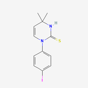 molecular formula C12H13IN2S B3084480 1-(4-碘苯基)-4,4-二甲基-1,4-二氢嘧啶-2-硫醇 CAS No. 1142212-86-9