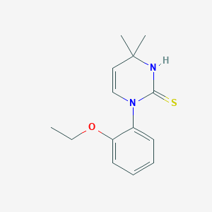 molecular formula C14H18N2OS B3084494 1-(2-Ethoxyphenyl)-4,4-dimethyl-1,4-dihydropyrimidine-2-thiol CAS No. 1142212-94-9