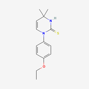 molecular formula C14H18N2OS B3084499 1-(4-Ethoxyphenyl)-4,4-dimethyl-1,4-dihydropyrimidine-2-thiol CAS No. 1142212-95-0