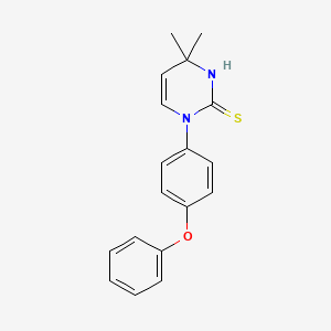 molecular formula C18H18N2OS B3084505 4,4-Dimethyl-1-(4-phenoxyphenyl)-1,4-dihydropyrimidine-2-thiol CAS No. 1142212-97-2