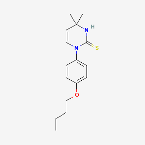 molecular formula C16H22N2OS B3084510 1-(4-Butoxyphenyl)-4,4-dimethyl-1,4-dihydropyrimidine-2-thiol CAS No. 1142213-00-0