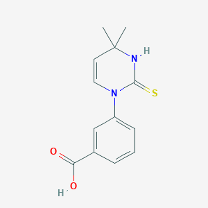 molecular formula C13H14N2O2S B3084529 3-(2-mercapto-4,4-dimethylpyrimidin-1(4H)-yl)benzoic acid CAS No. 1142213-06-6