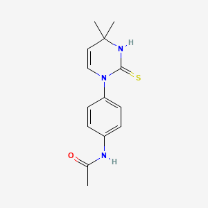 molecular formula C14H17N3OS B3084538 N-[4-(2-mercapto-4,4-dimethylpyrimidin-1(4H)-yl)phenyl]acetamide CAS No. 1142213-12-4