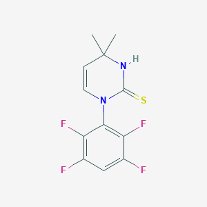 molecular formula C12H10F4N2S B3084554 4,4-二甲基-1-(2,3,5,6-四氟苯基)-1,4-二氢嘧啶-2-硫醇 CAS No. 1142213-15-7