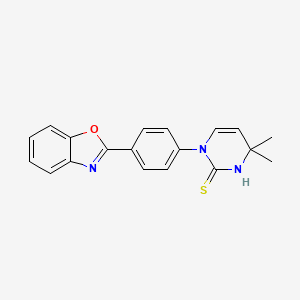 molecular formula C19H17N3OS B3084578 1-[4-(1,3-Benzoxazol-2-yl)phenyl]-4,4-dimethyl-1,4-dihydropyrimidine-2-thiol CAS No. 1142213-27-1