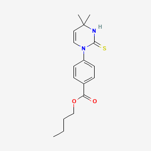 molecular formula C17H22N2O2S B3084580 butyl 4-(2-mercapto-4,4-dimethylpyrimidin-1(4H)-yl)benzoate CAS No. 1142213-28-2