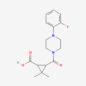 3-{[4-(2-Fluorophenyl)piperazin-1-yl]carbonyl}-2,2-dimethylcyclopropanecarboxylic acid