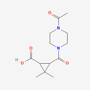 3-[(4-Acetylpiperazin-1-yl)carbonyl]-2,2-dimethylcyclopropanecarboxylic acid