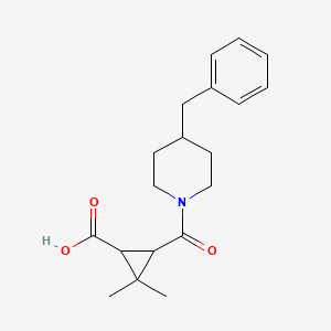 molecular formula C19H25NO3 B3084686 3-[(4-Benzylpiperidin-1-yl)carbonyl]-2,2-dimethylcyclopropanecarboxylic acid CAS No. 1142215-07-3