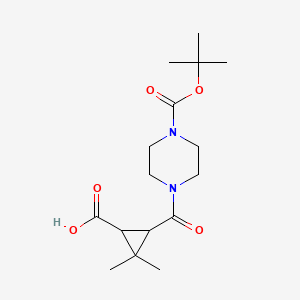 3-{[4-(Tert-butoxycarbonyl)piperazin-1-YL]-carbonyl}-2,2-dimethylcyclopropanecarboxylic acid