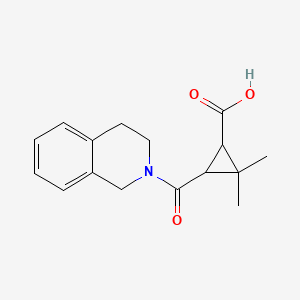 molecular formula C16H19NO3 B3084701 3-(3,4-dihydroisoquinolin-2(1H)-ylcarbonyl)-2,2-dimethylcyclopropanecarboxylic acid CAS No. 1142215-14-2
