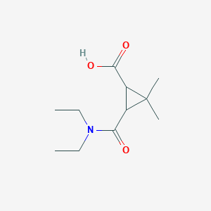 molecular formula C11H19NO3 B3084715 3-[(Diethylamino)carbonyl]-2,2-dimethylcyclopropanecarboxylic acid CAS No. 1142215-29-9