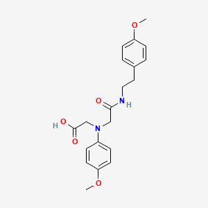 molecular formula C20H24N2O5 B3084723 [(4-Methoxyphenyl)(2-{[2-(4-methoxyphenyl)ethyl]-amino}-2-oxoethyl)amino]acetic acid CAS No. 1142215-35-7