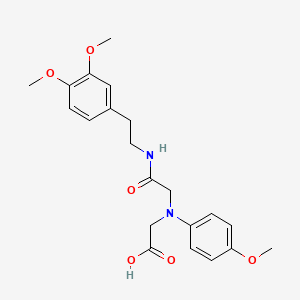 [(2-{[2-(3,4-Dimethoxyphenyl)ethyl]amino}-2-oxoethyl)(4-methoxyphenyl)amino]acetic acid