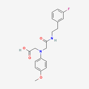molecular formula C19H21FN2O4 B3084754 [(2-{[2-(3-Fluorophenyl)ethyl]amino}-2-oxoethyl)-(4-methoxyphenyl)amino]acetic acid CAS No. 1142215-96-0