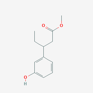 molecular formula C12H16O3 B3084755 3-(3-羟基苯基)戊酸甲酯 CAS No. 1142234-16-9