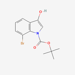 molecular formula C13H14BrNO3 B3084771 tert-butyl 7-bromo-3-hydroxy-1H-indole-1-carboxylate CAS No. 1318104-17-4