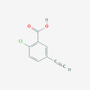 molecular formula C9H5ClO2 B3084800 2-Chloro-5-ethynylbenzoic acid CAS No. 1143024-61-6