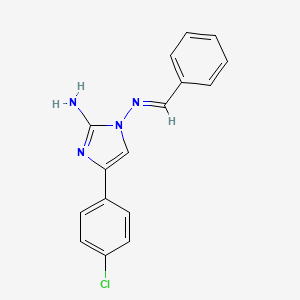 (1E)-4-(4-chlorophenyl)-N1-(phenylmethylidene)-1H-imidazole-1,2-diamine